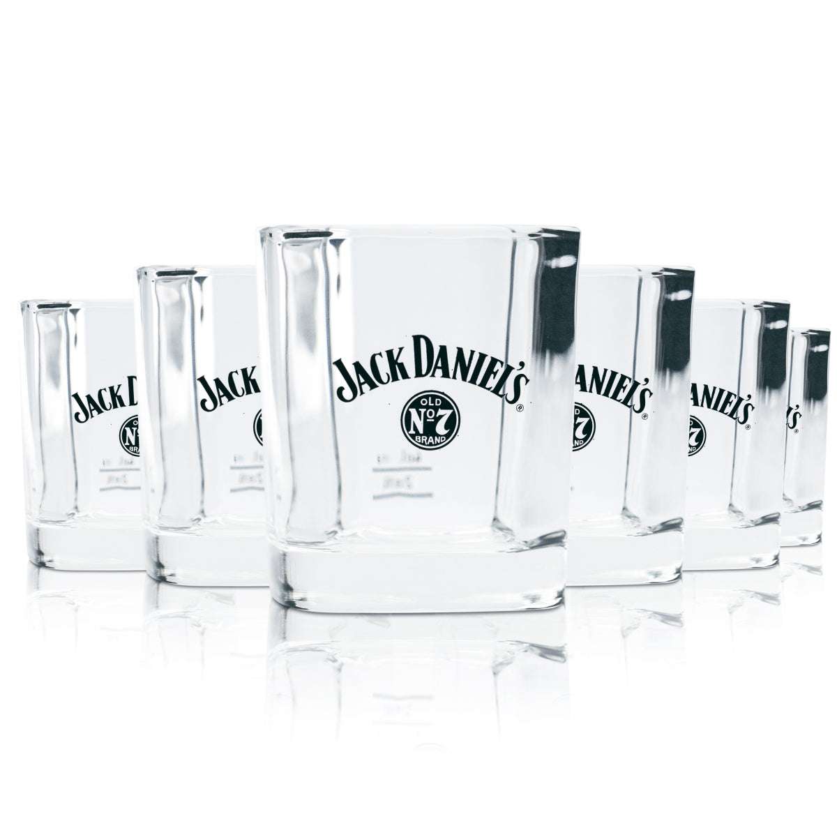 6 verres Jack Daniels 0,2 l Verres à whisky carrés Longdrink n° 7 Gastro