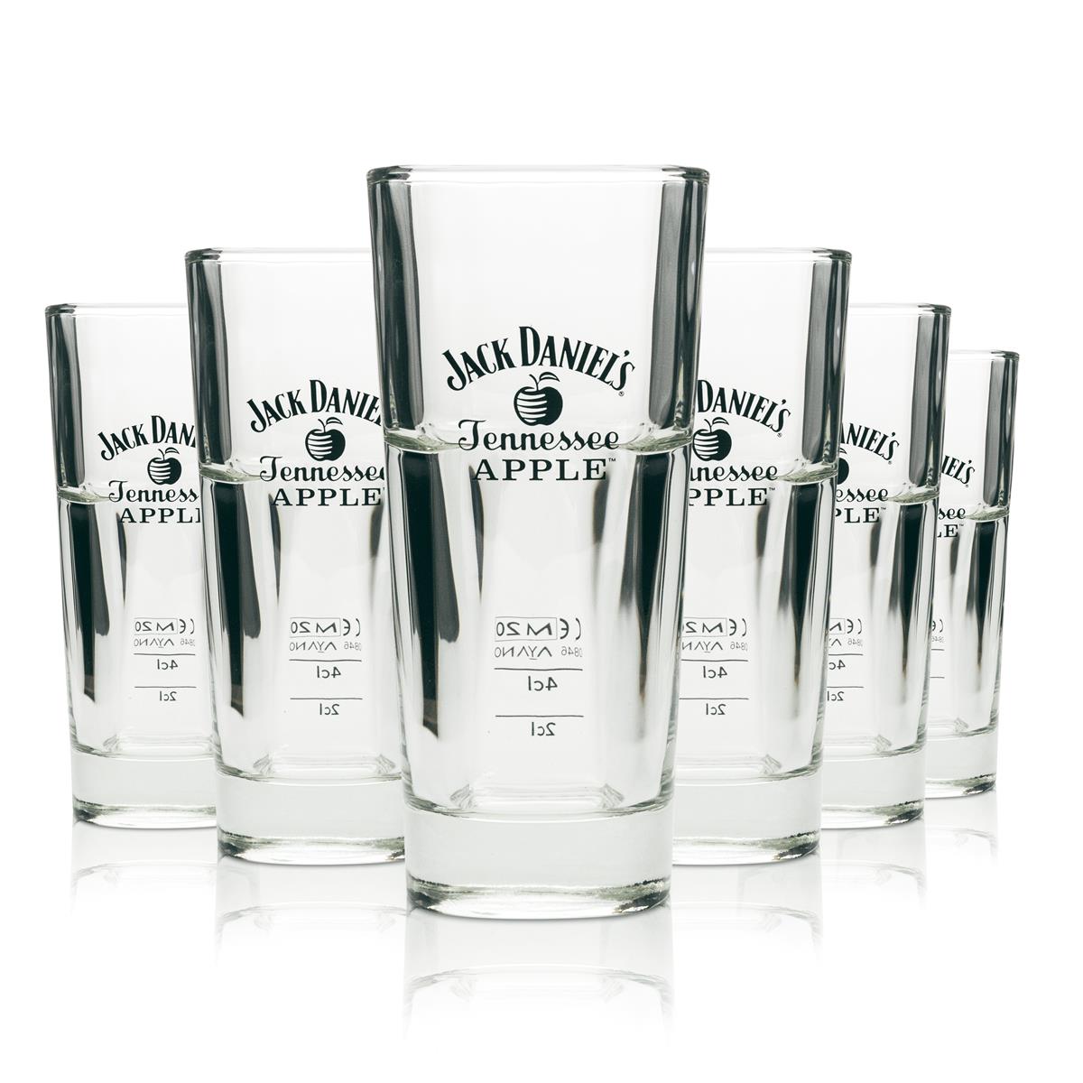6 verres à long drink Jack Daniels 0,34 l Tennessee Apple édition spéciale Verres empilables