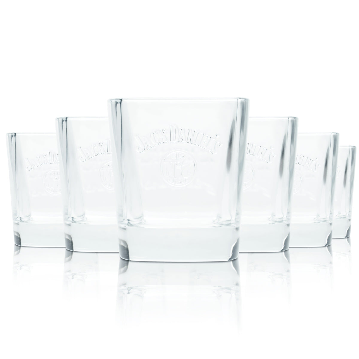 6 verres à whisky Jack Daniels 0,2 l, gobelets à relief, verres Bourbon