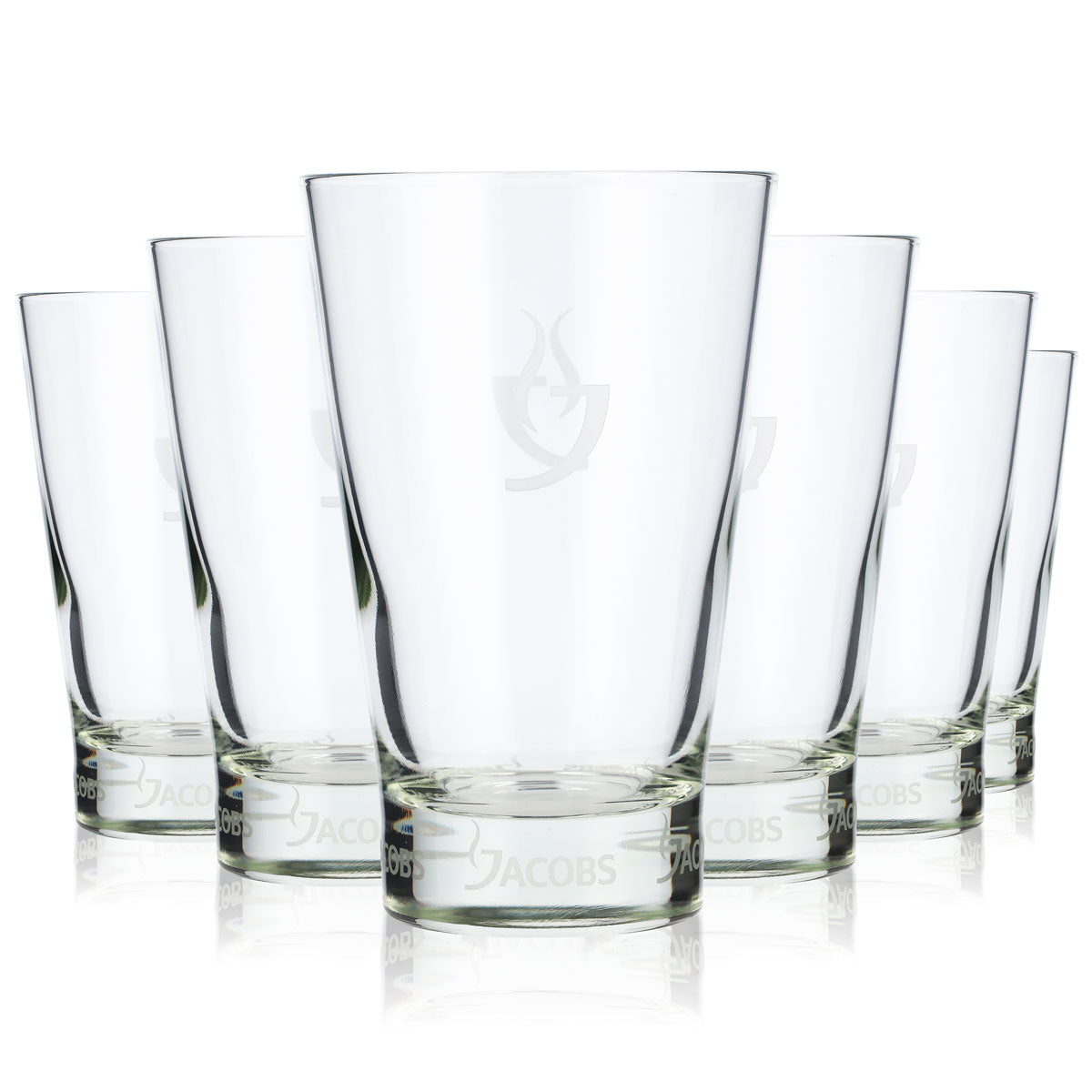 6 verres à café Jacobs Verre à latte Verre à cappuccino 0,28 l Logo satiné – Vue 6