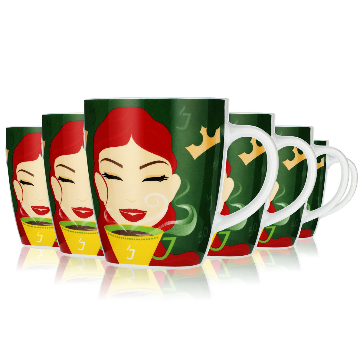 6 tasses à café Jacobs, tasses à café de collection, 14e édition Ritzenhoff, 0,35 l