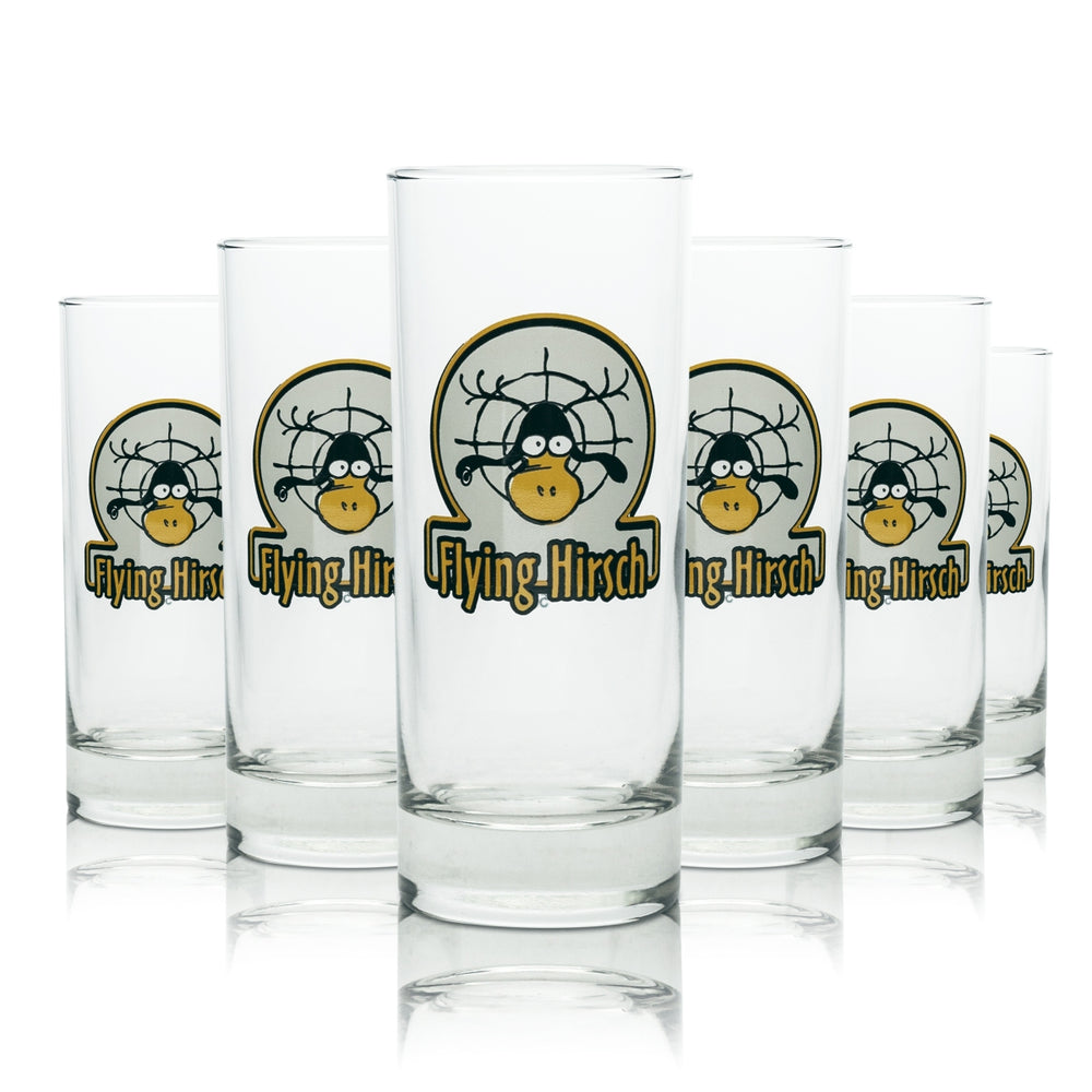 6 verres à liqueur Jägermeister Flying Hirsch Red Bull Verres à long drink Shot Energy