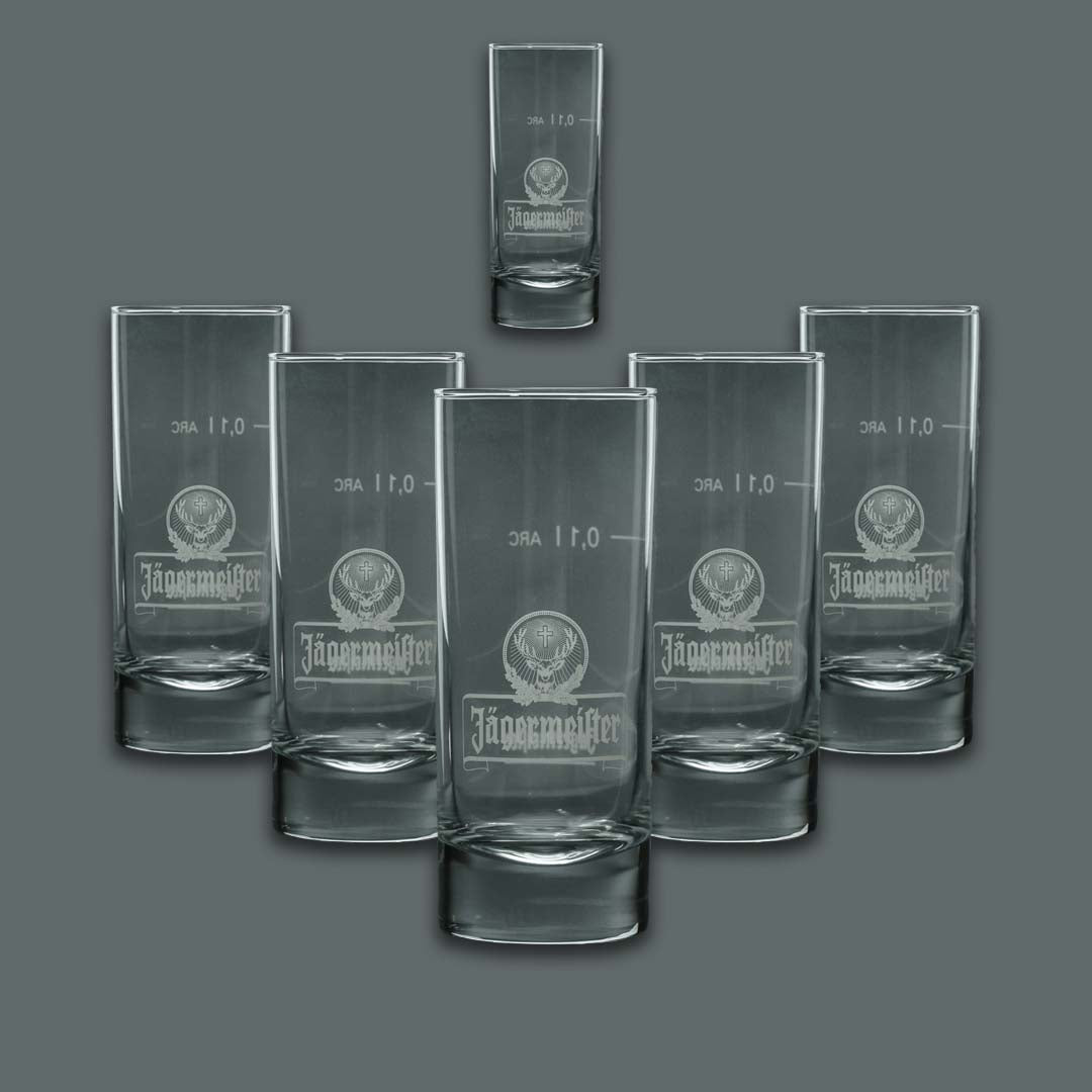 6 verres à liqueur Jägermeister Longdrink 0,1 l