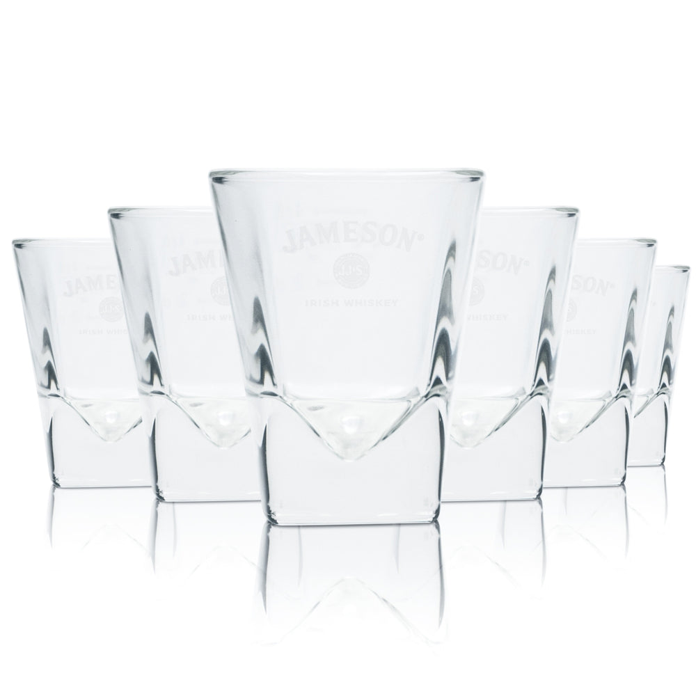 6 verres à shot Jameson 4 cl Verres à whisky « Prism » calibrés pour la restauration et les bars