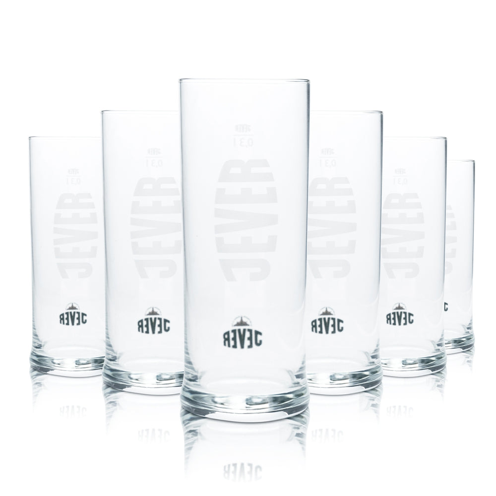 6 verres à bière Jever 0,3 l, verres à pied, verres à bière Pilsener, brasserie gastronomique, Fun Fries