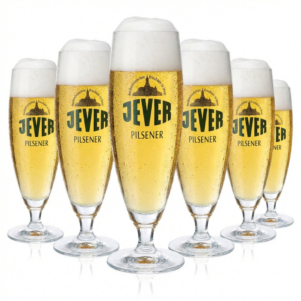 6 verres à bière Jever 0,3 l Verres à bière en forme de coupe Inscription « Pilsener » Rastal