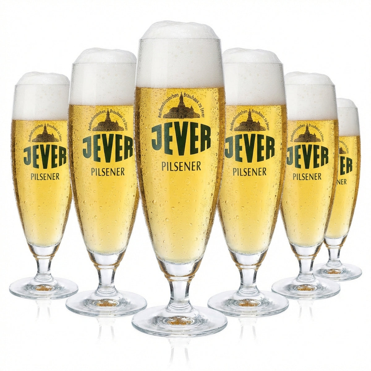 6 verres à bière Jever 0,3 l Verres à bière en forme de coupe Inscription « Pilsener » Rastal
