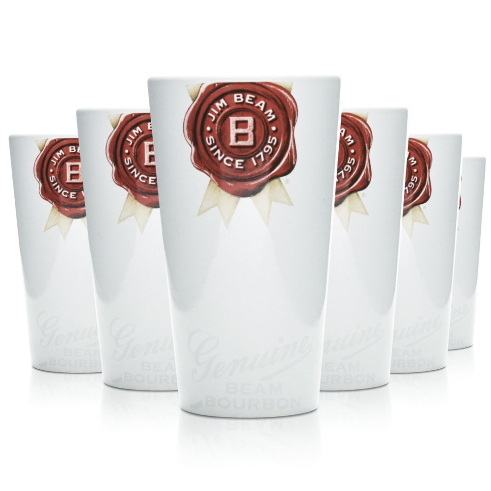 Lot de 6 tasses en céramique Jim Beam 0,4 l – Tasse en terre cuite sans anse pour whisky, cocktails et boissons chaudes
