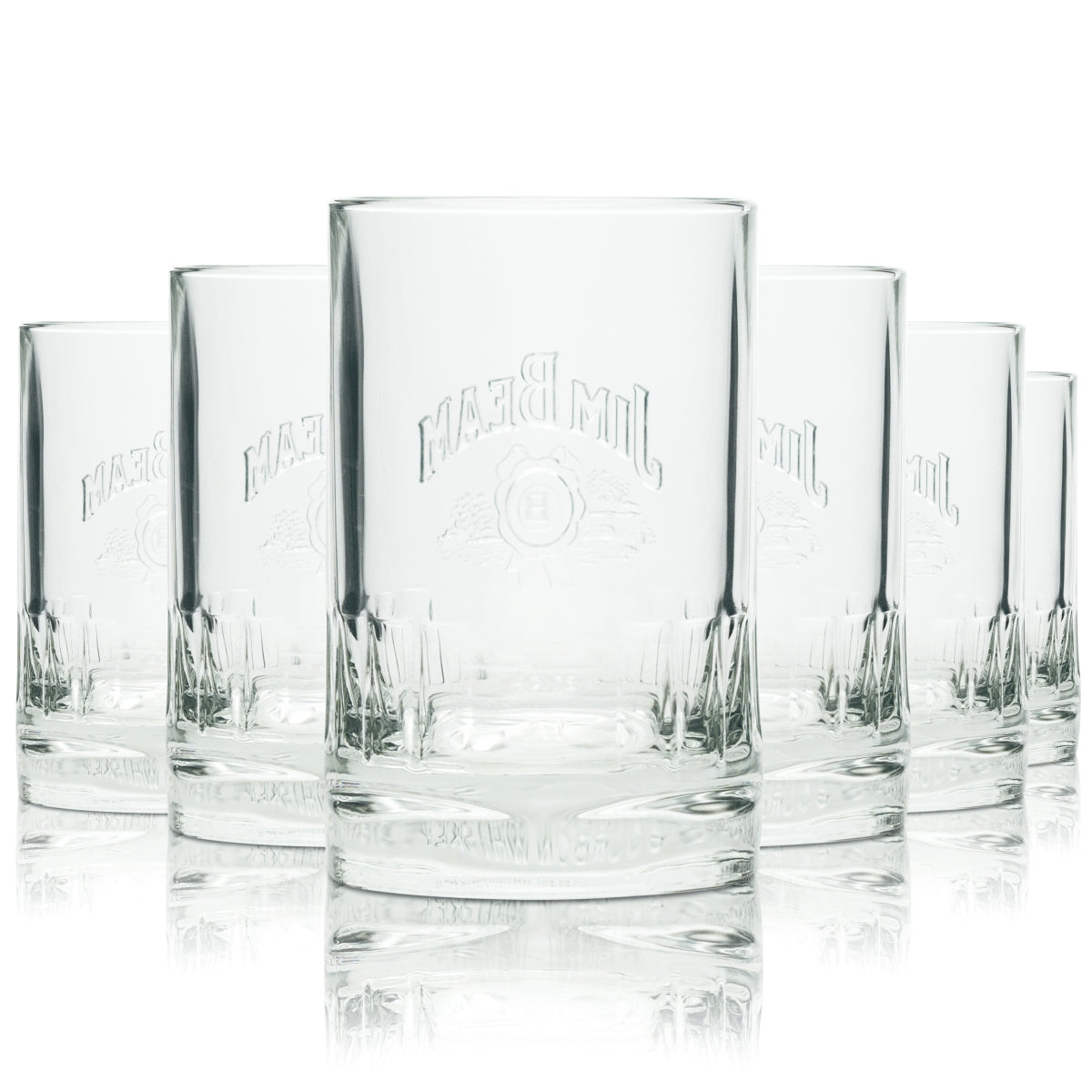 6 verres à rhum Jim Beam exclusifs avec pied carré