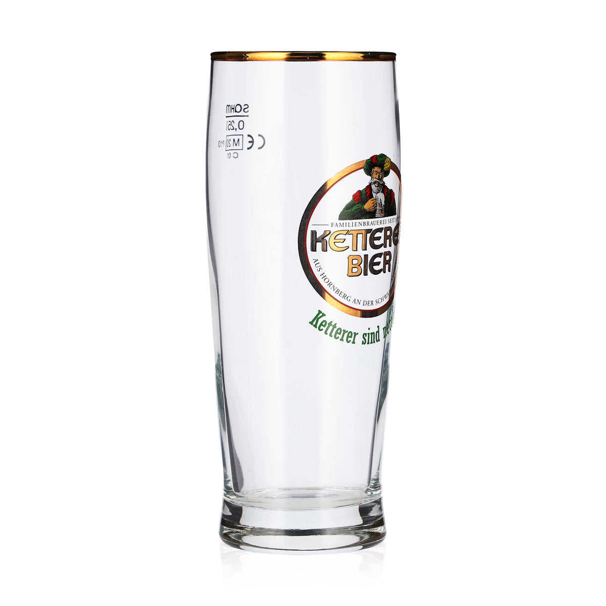 6 verres à bière Ketterer de 0,25 l, bord doré, modèle « Sahm Trumpf » – Vue 3