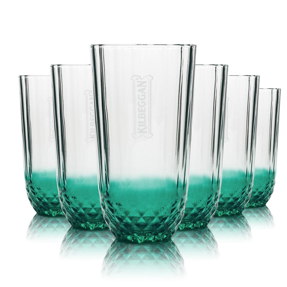6 verres Kilbeggan 0,35 l pour whisky long drink, cristal, gastronomique, irlandais