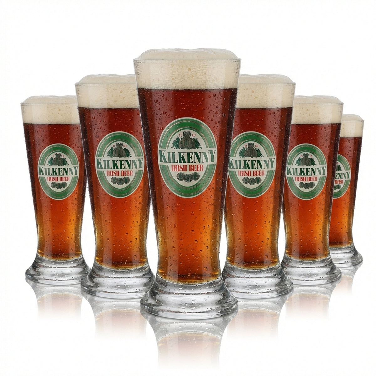 6 verres à bière Kilkenny 0,2 l Willibecher Pokal Set de verres Brasserie Irish Stout Beer