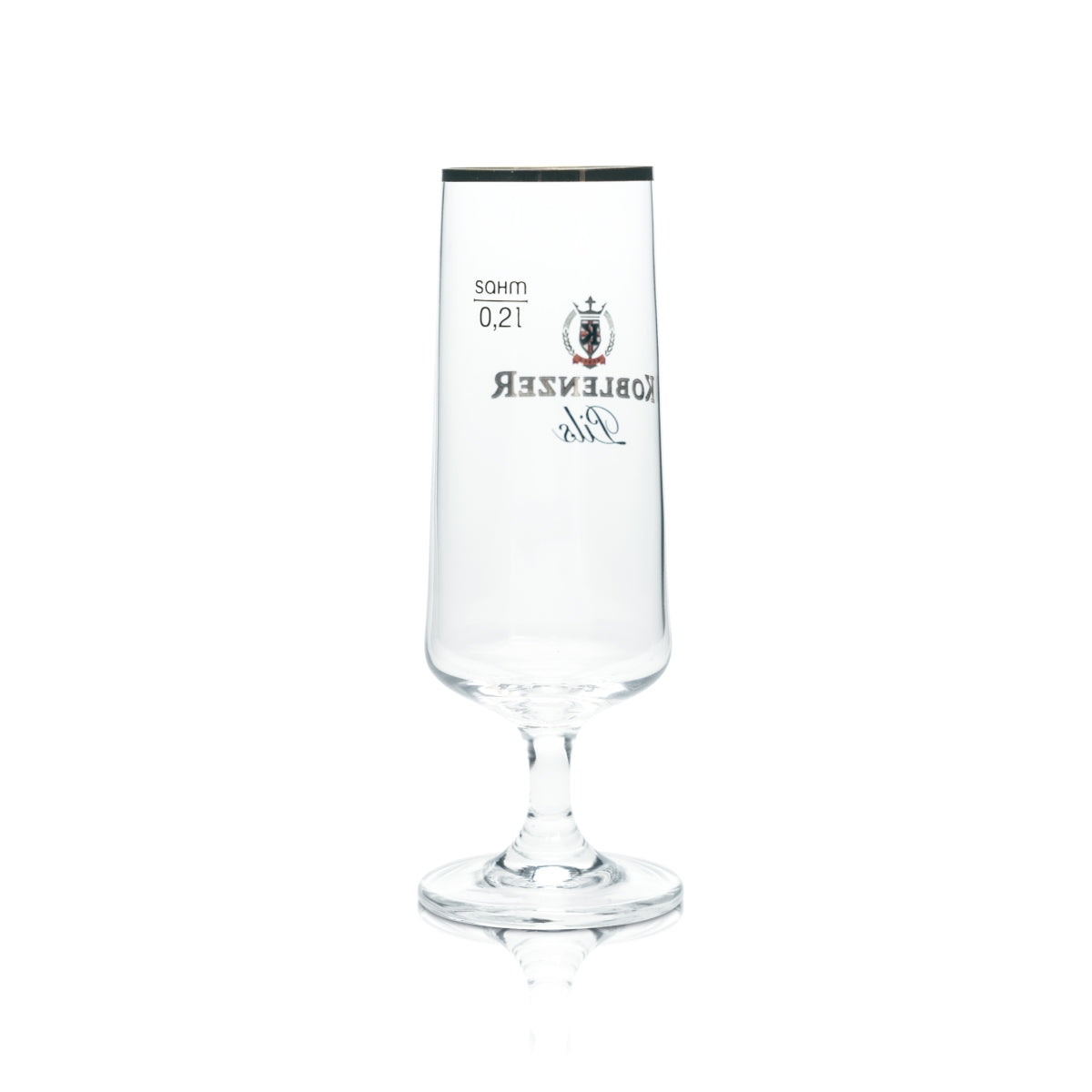 6 verres à bière de Coblence 0,2 l, forme tulipe, bord doré, verres Gastro Bar Pils – Vue 3