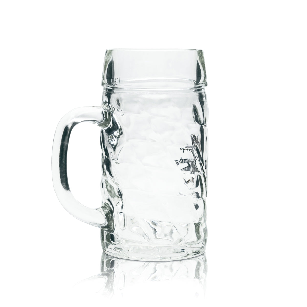 6 verres à bière König Ludwig 0,5 l, chope en forme de losange, relief Sahm, anses – Vue 4