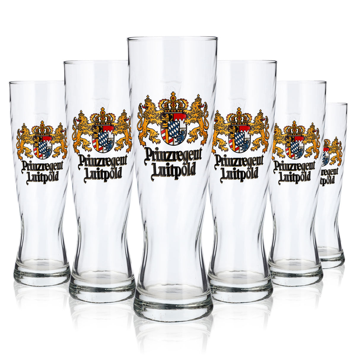 6 verres à bière « König Ludwig » de 0,5 l, verres à bière blanche « Prinzregent Luitpold » (lot de 6)