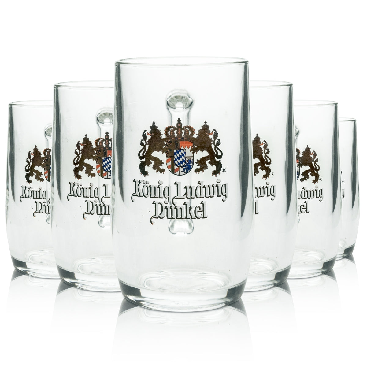 6 verres à bière König Ludwig 0,5 l Seidel Dunkel Sahm Henkel verres chopes chope bière