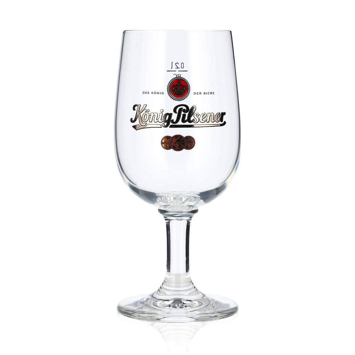 6 verres à bière König Pilsener de 0,2 l, forme coupe, avec logo RC doré (lot de 6) – Vue 2