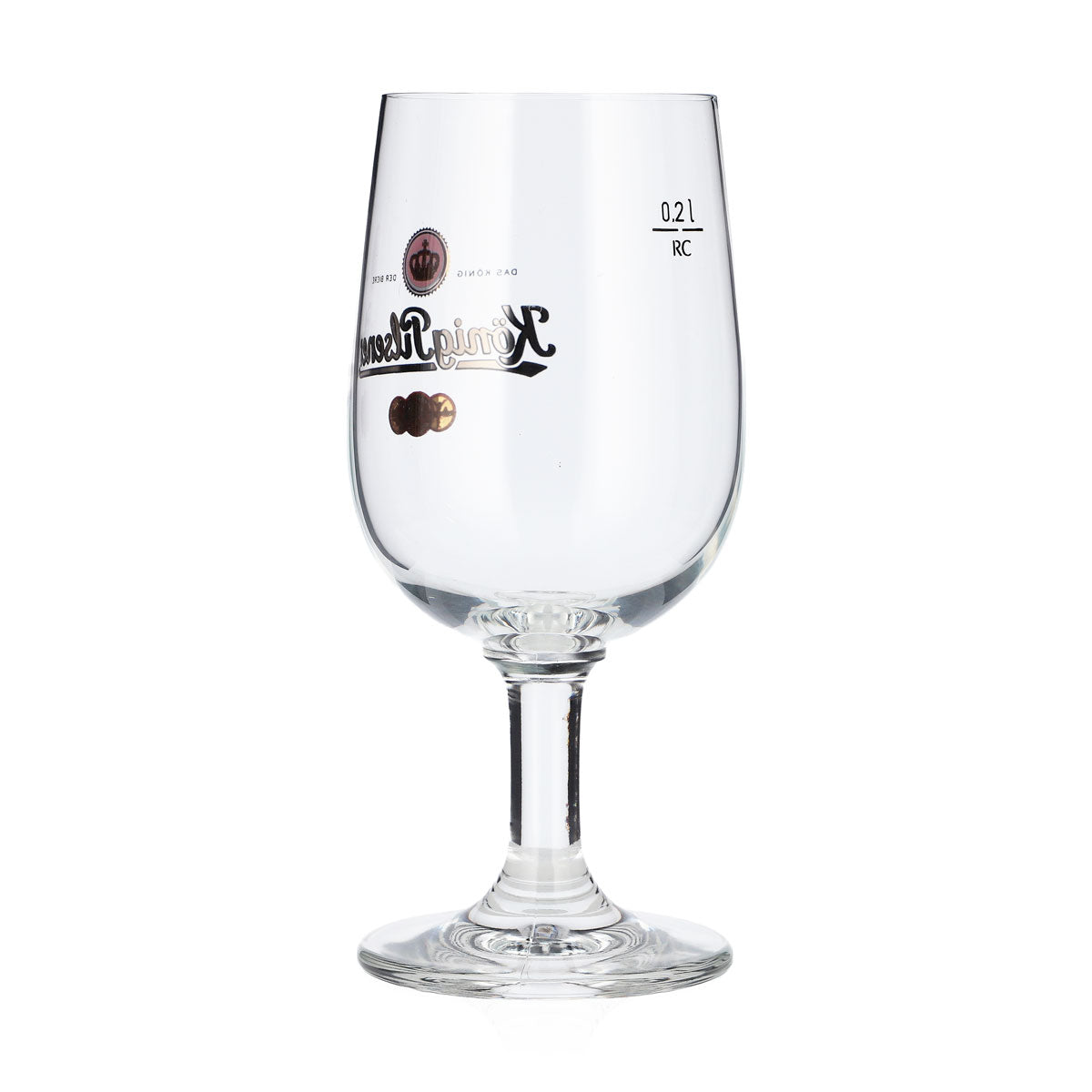 6 verres à bière König Pilsener de 0,2 l, forme coupe, avec logo RC doré (lot de 6) – Vue 4