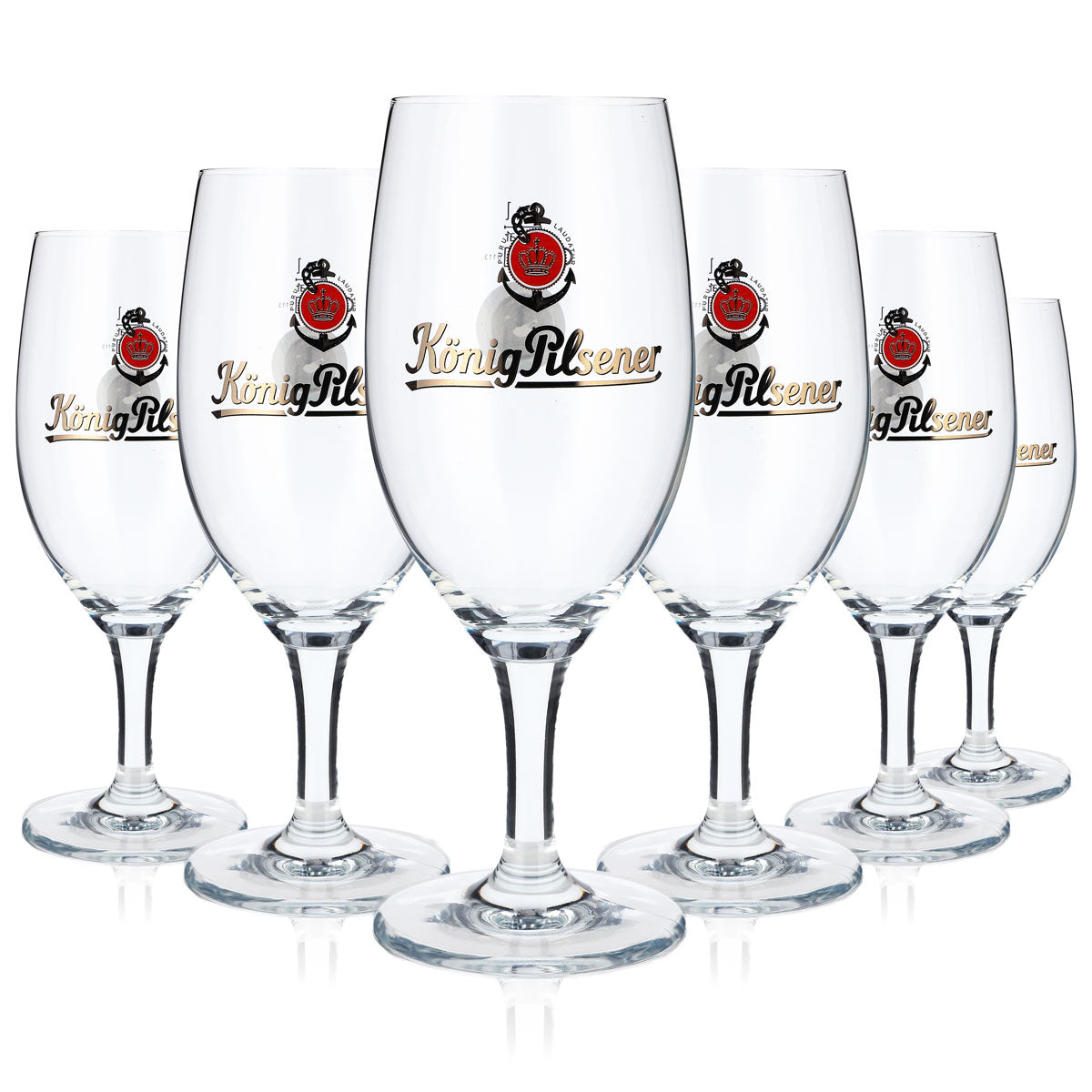 6 verres à bière König Pilsener 0,4 l, verres à pied, logo Anker, NFC Ritzenhoff – Vue 5