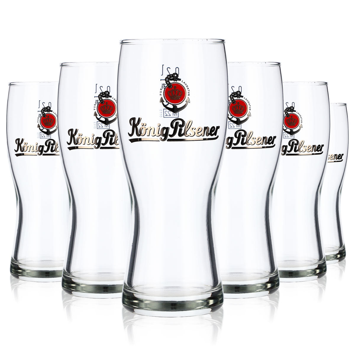 6 verres à bière König Pilsener Verres à bière 0,2 l Gobelet Curve Cup Rastal – Vue 5