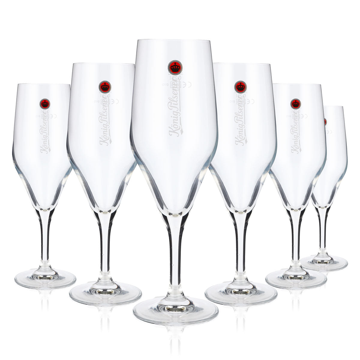 6 verres à bière König Pilsner, verres à pied, 0,25 l, verres à bière tulipe – Vue 5