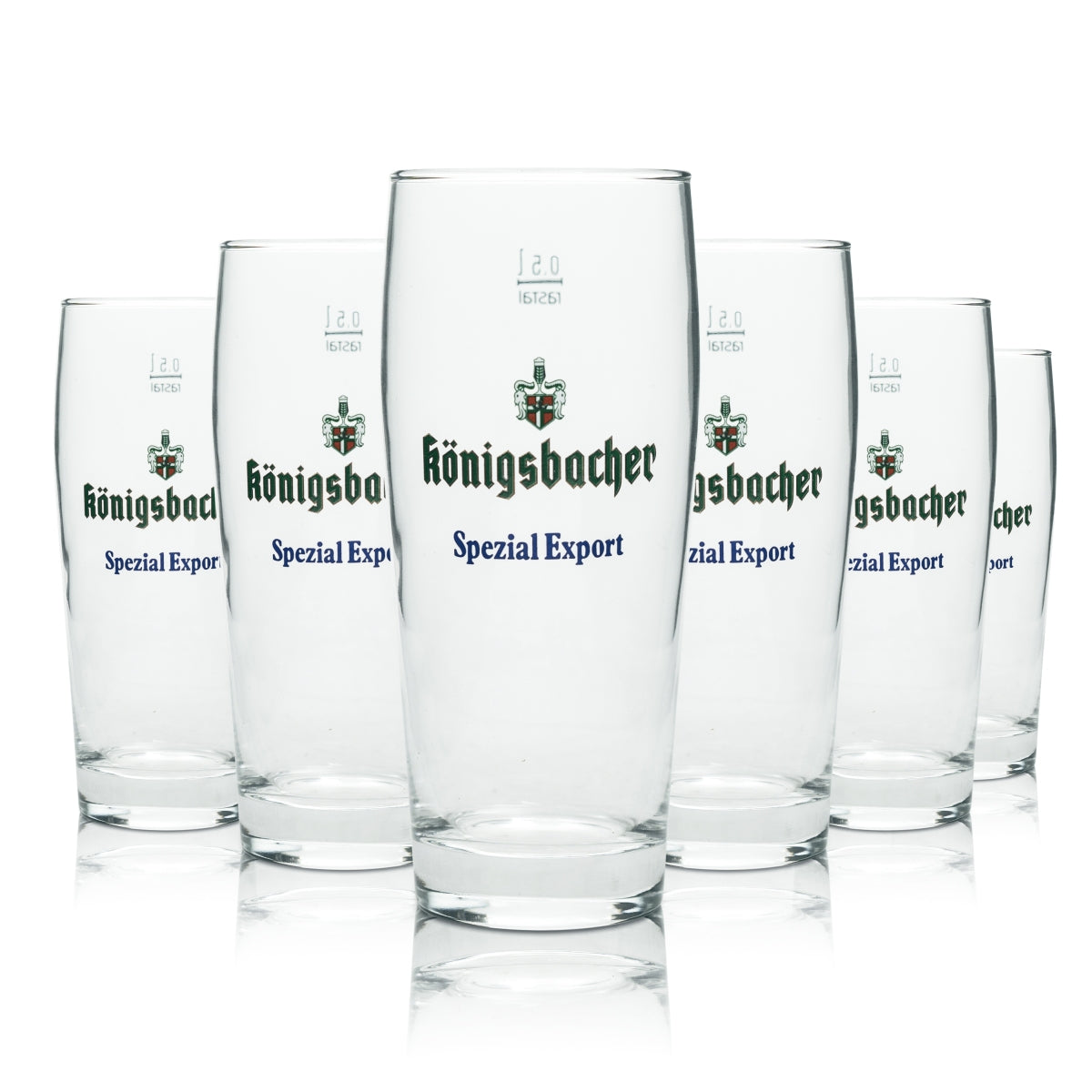 6 verres à bière Königsbacher 0,5 l, gobelet spécial export Rastal Willi, verres de brasserie