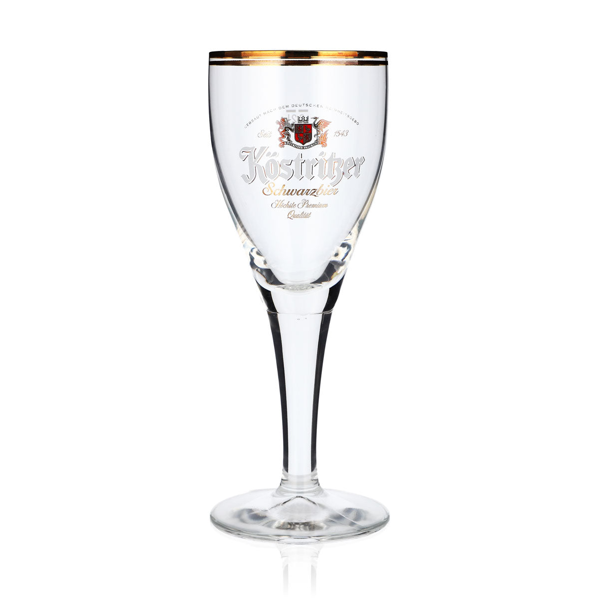 6 verres à bière Köstritzer 0,2 l « Schwarzbier » à double bord doré – Vue 2