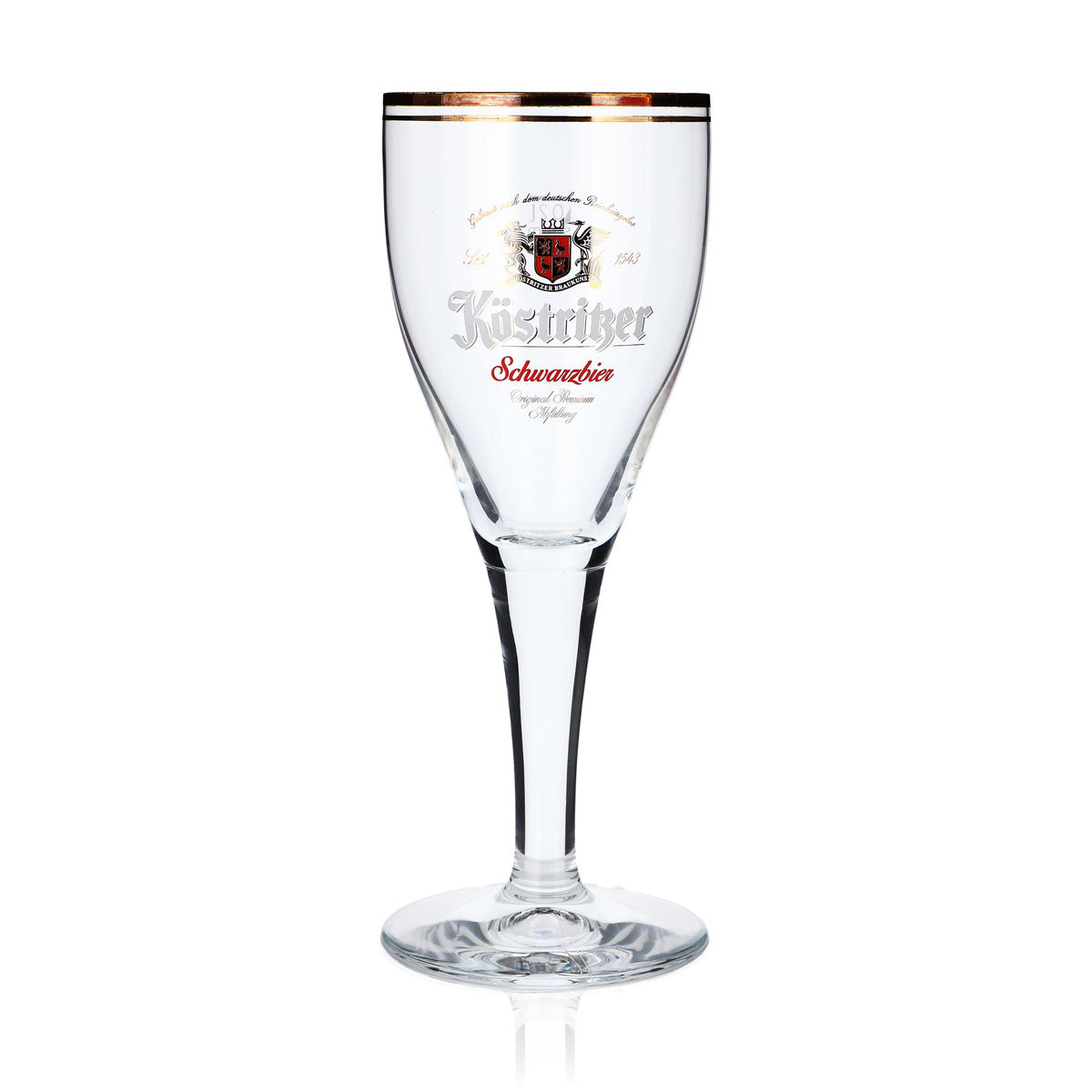 6 verres à bière Köstritzer 0,2 l, forme calice, inscription rouge « Schwarzbier » – Vue 2