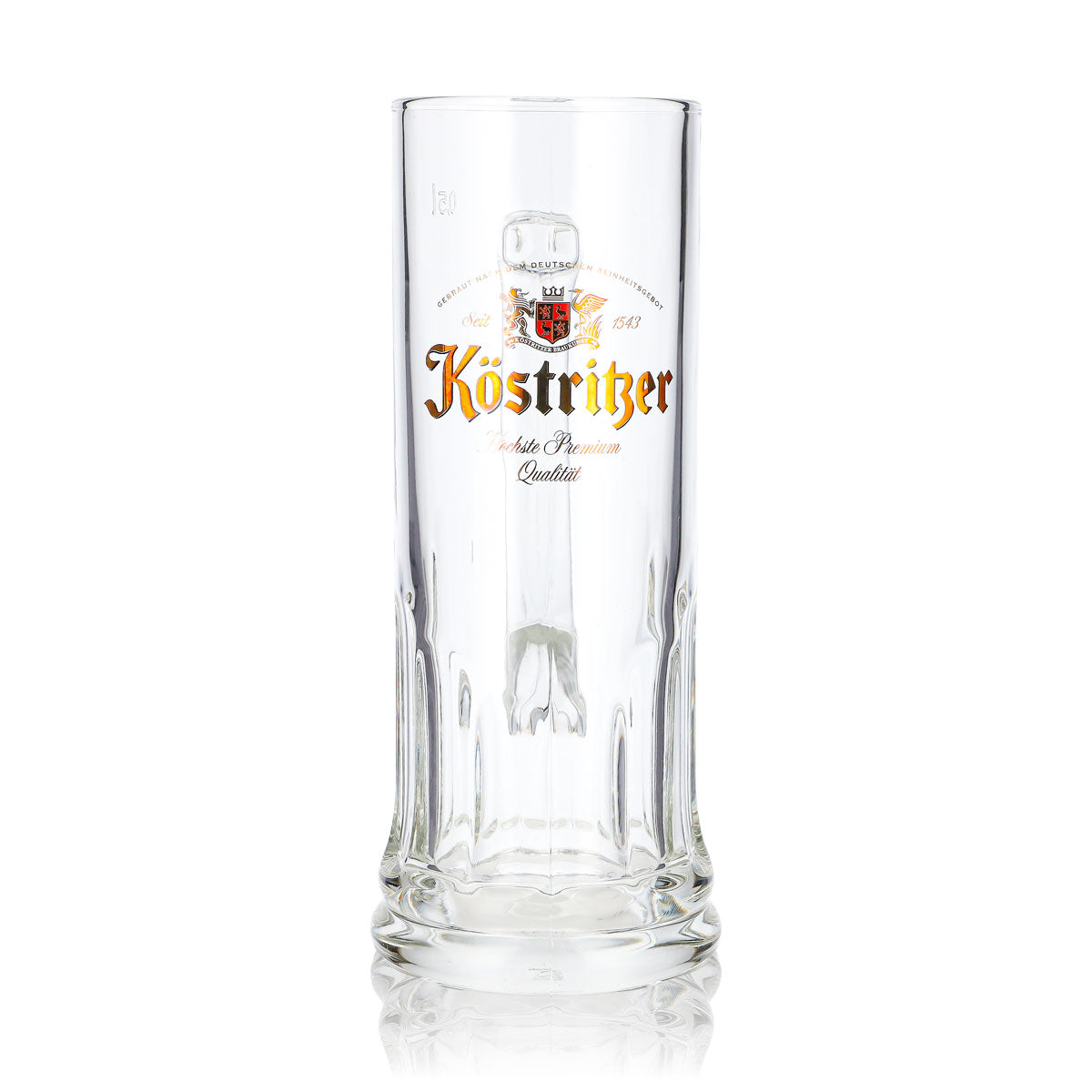 Lot de 6 verres à bière Köstritzer, chope de 0,5 l, modèle droit en relief « Rastal » (lot de 6) – Vue 2