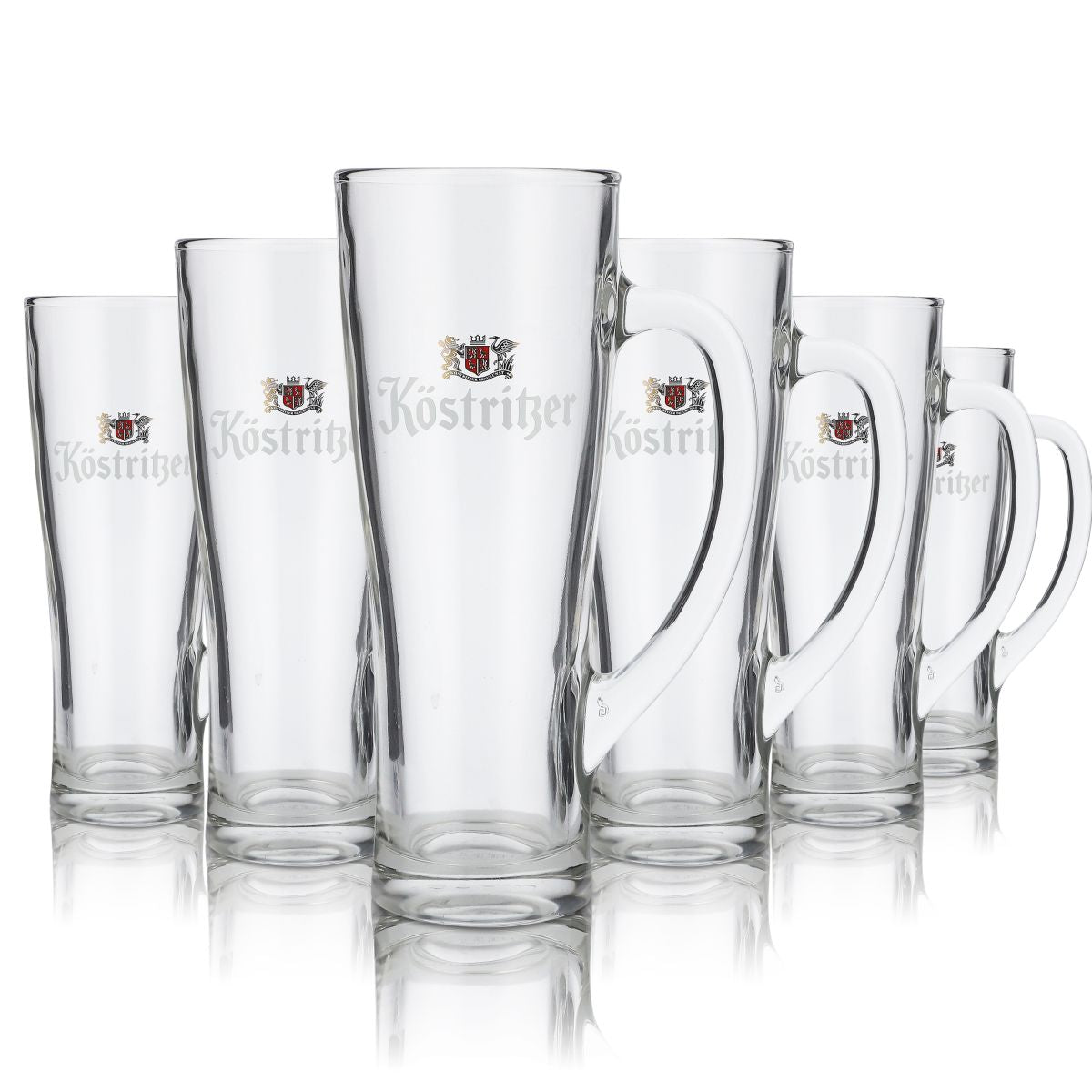 6 verres Köstritzer 0,3 l, chopes, verres à bière, ensemble de verres, brasserie, bière brune