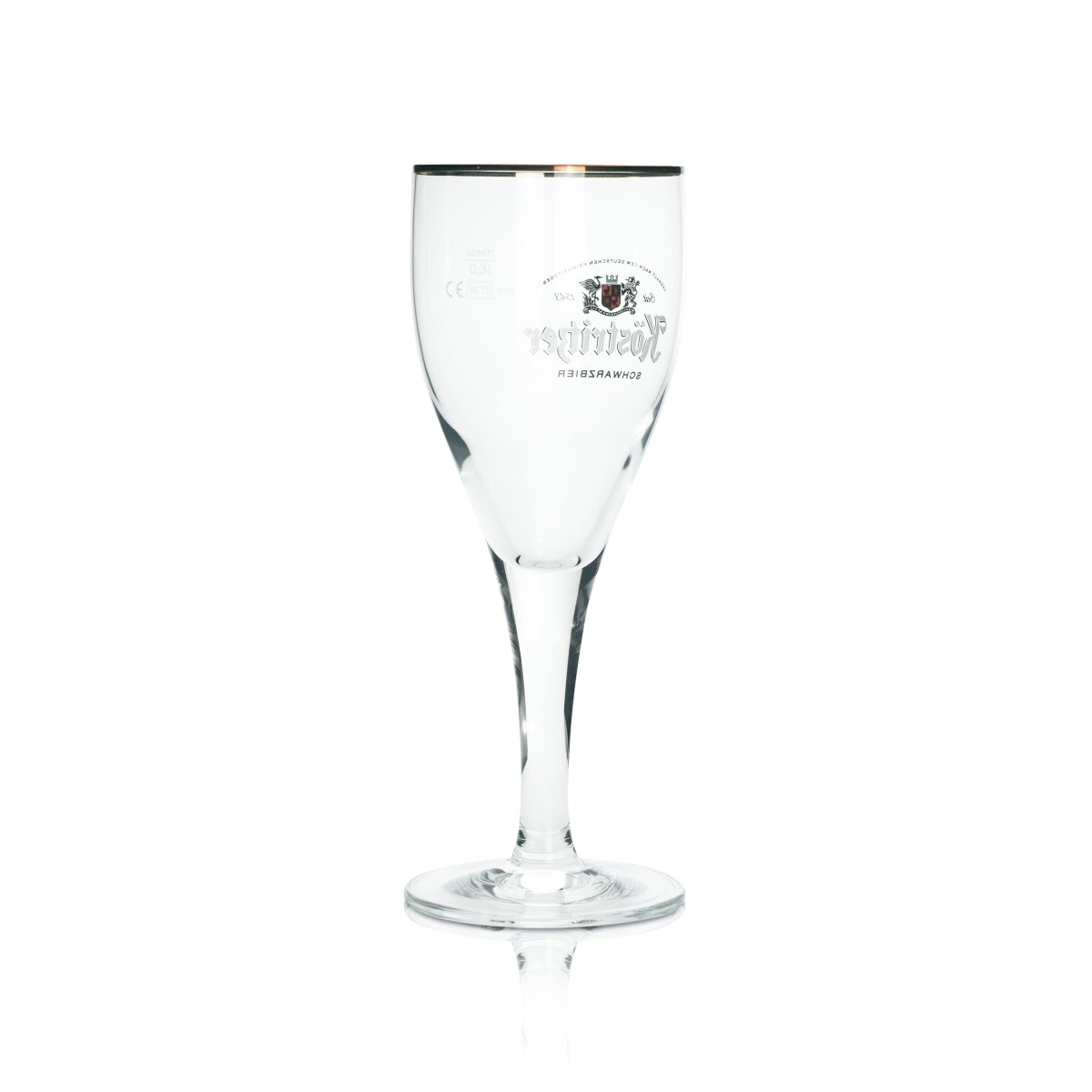 6 verres Köstritzer 0,3 l, forme tulipe, bord doré, verres à bière, bar gastronomique, bière brune – Vue 3