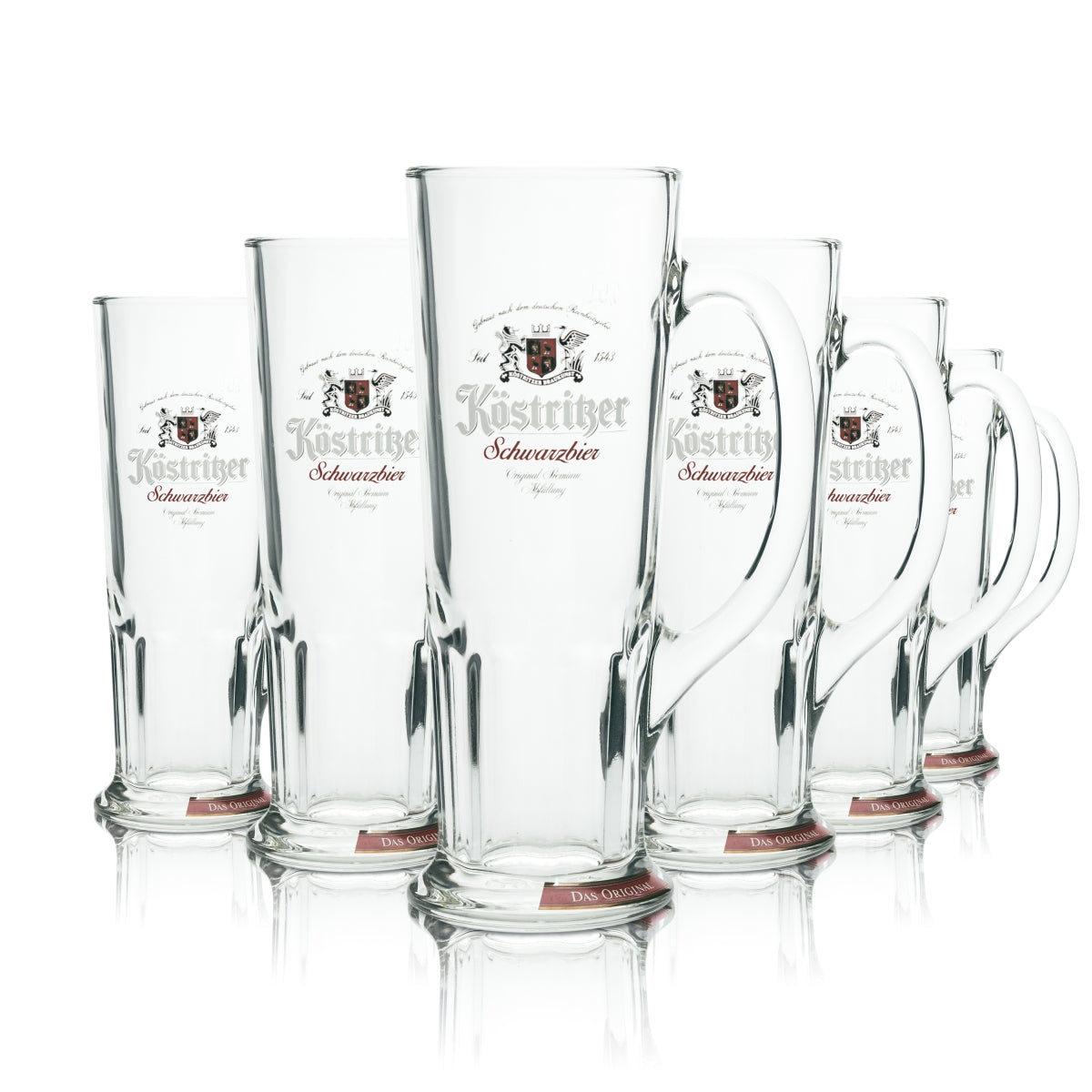 6 verres Köstritzer 0,5 l, chopes Humpen Seidel, verres à bière noire, bar gastronomique
