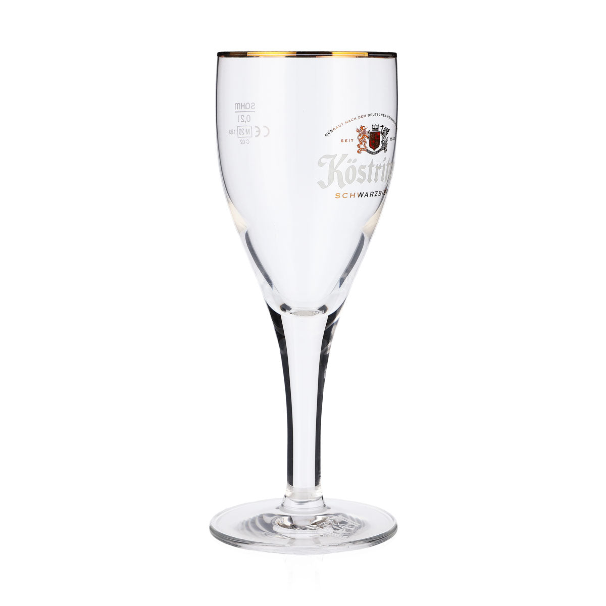 lot de 6 verres à bière exclusifs Köstritzer Schwarzbier - Verre à bière 0,2 l avec bord doré raffiné et graduation – Vue 4