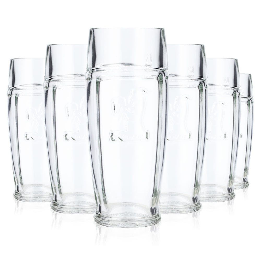 6 verres à bière Kozel de 0,3 l, verres à bière en relief, verres à bière Willibecher (lot de 6)