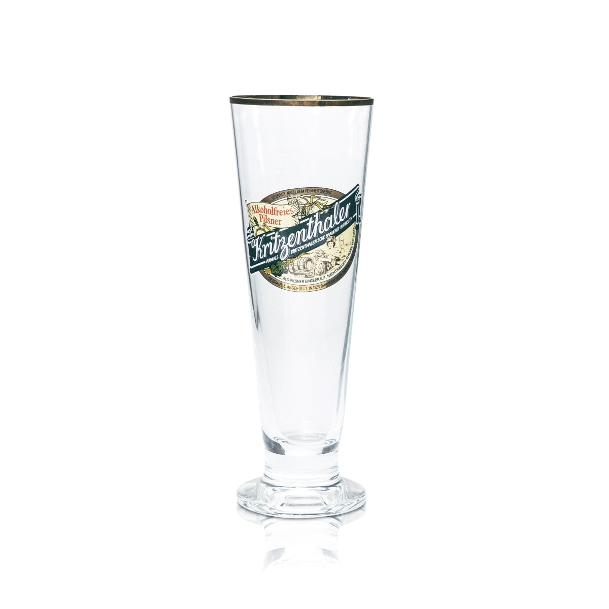 6 verres à bière Kritzenthaler 0,2 l, forme tulipe, bord doré, sans alcool, pour la restauration – Vue 4