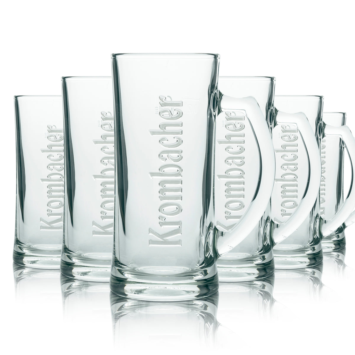 6 verres à bière Krombacher 0,2 l, chope, logo Rastal en relief – Vue 4
