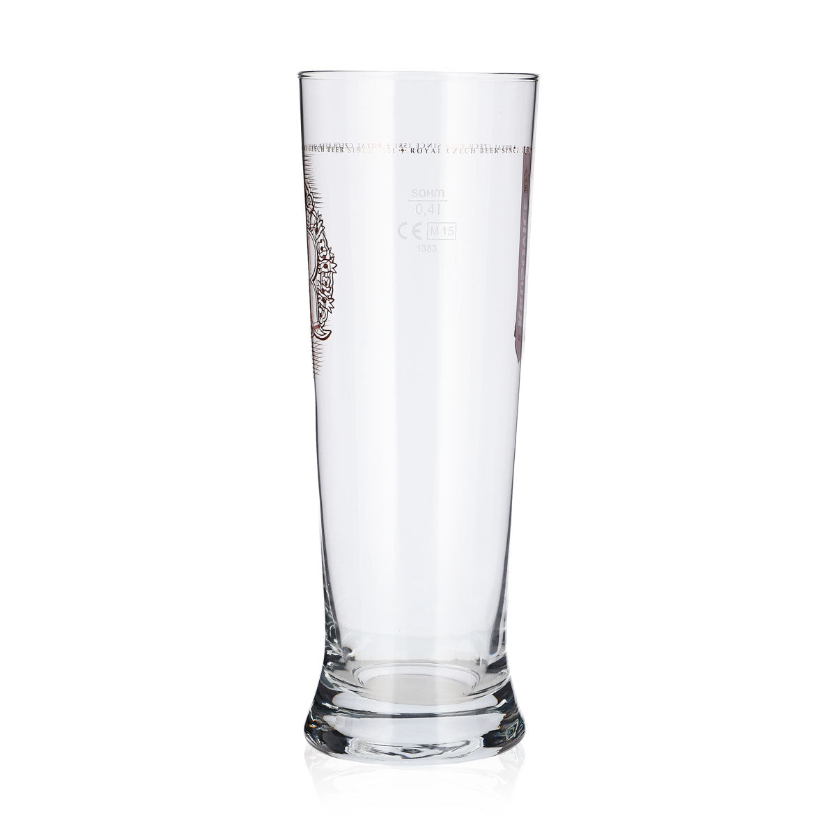 Lot de 6 verres à bière Krusovice de 0,4 l, en forme de coupe, avec deux logos rouges « Sahm » – Vue 4