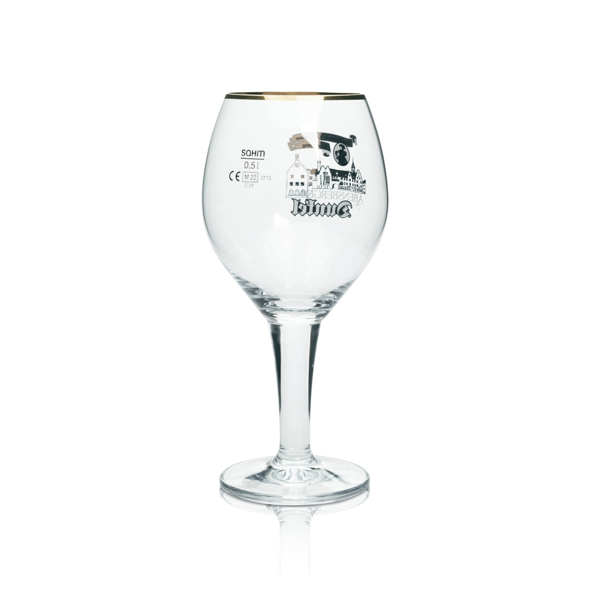 6 verres à bière Kuchlbauer 0,5 l, forme tulipe, bord doré, « Abensberger Dunkel » – Vue 3
