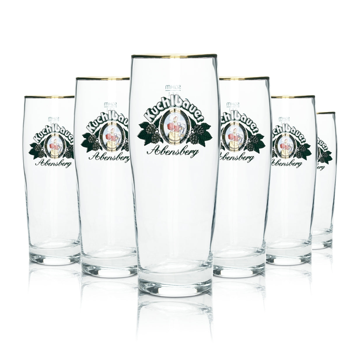 6 verres à bière Kuchlbauer 0,5 l Willi Becher Trumpf Gläser Bistro Brauer Abensberg