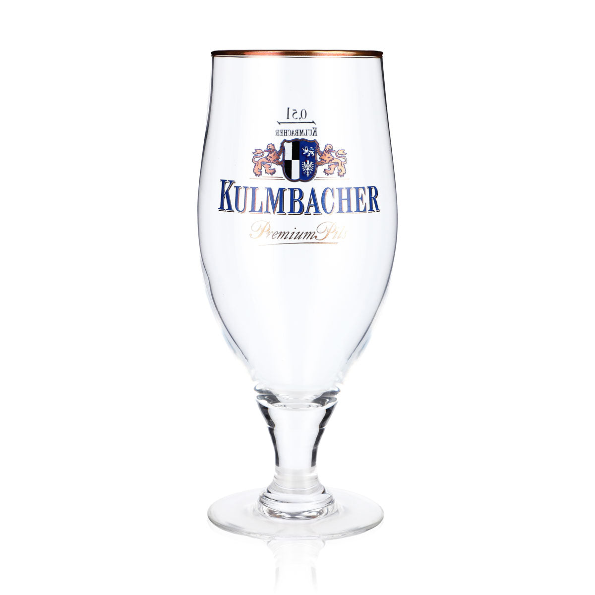 6x Verre à bière Kulmbacher Reichelbräu 0,5 l avec bordure bleue et inscription bleue – Vue 2