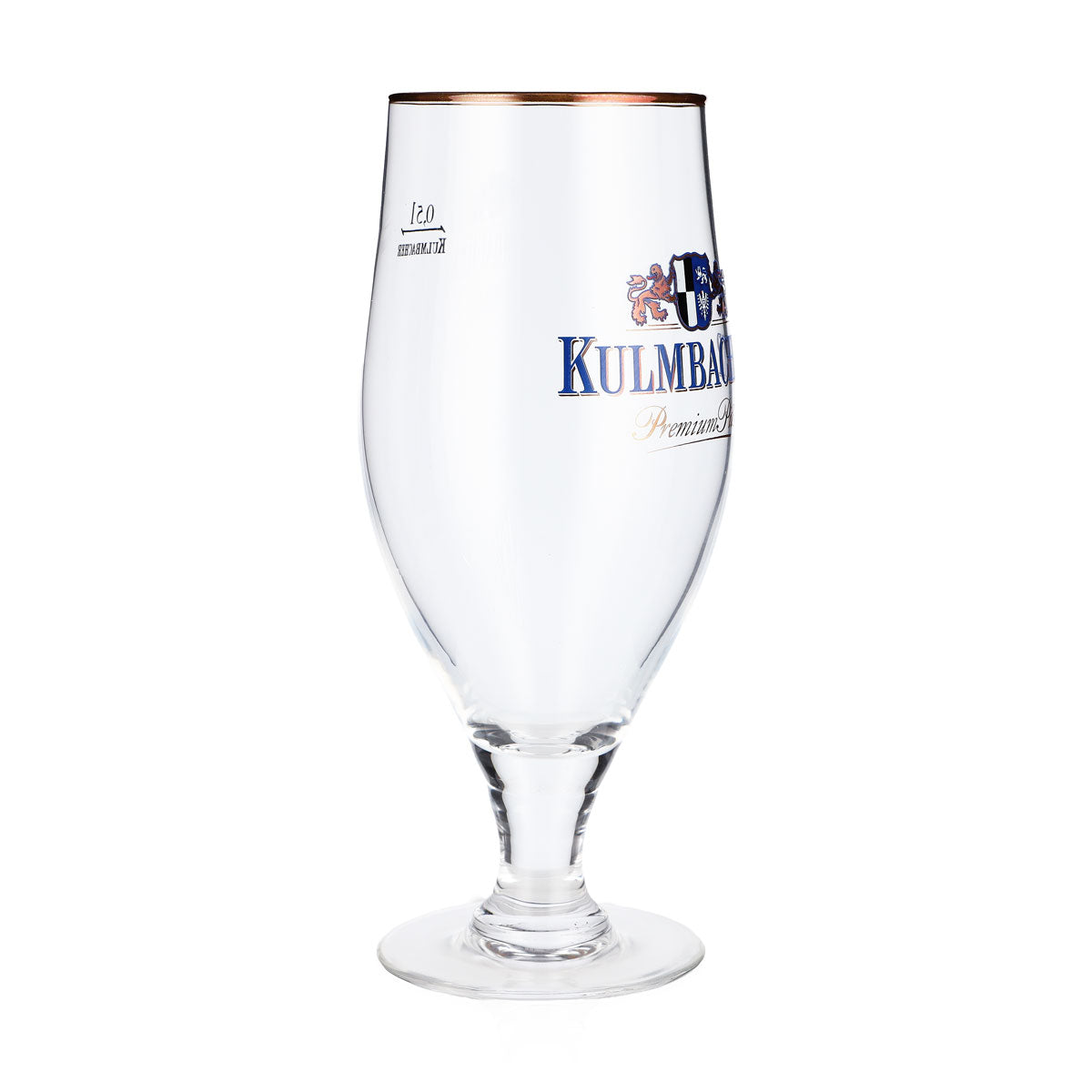 6x Verre à bière Kulmbacher Reichelbräu 0,5 l avec bordure bleue et inscription bleue – Vue 3
