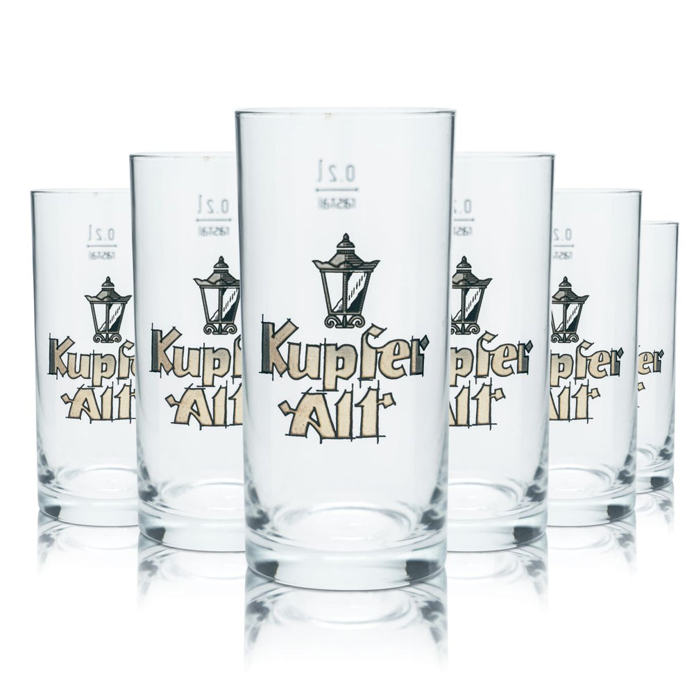 6 verres à bière Altbier en cuivre 0,2 l Stange Willi Becher Kölsch Set de verres Brasserie Cologne