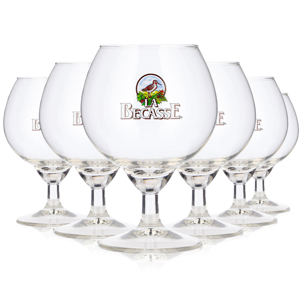 6 verres à bière La Becasse 0,25 l, forme tulipe, en forme d'oiseau, verres à bière en forme de coupe (lot de 6)