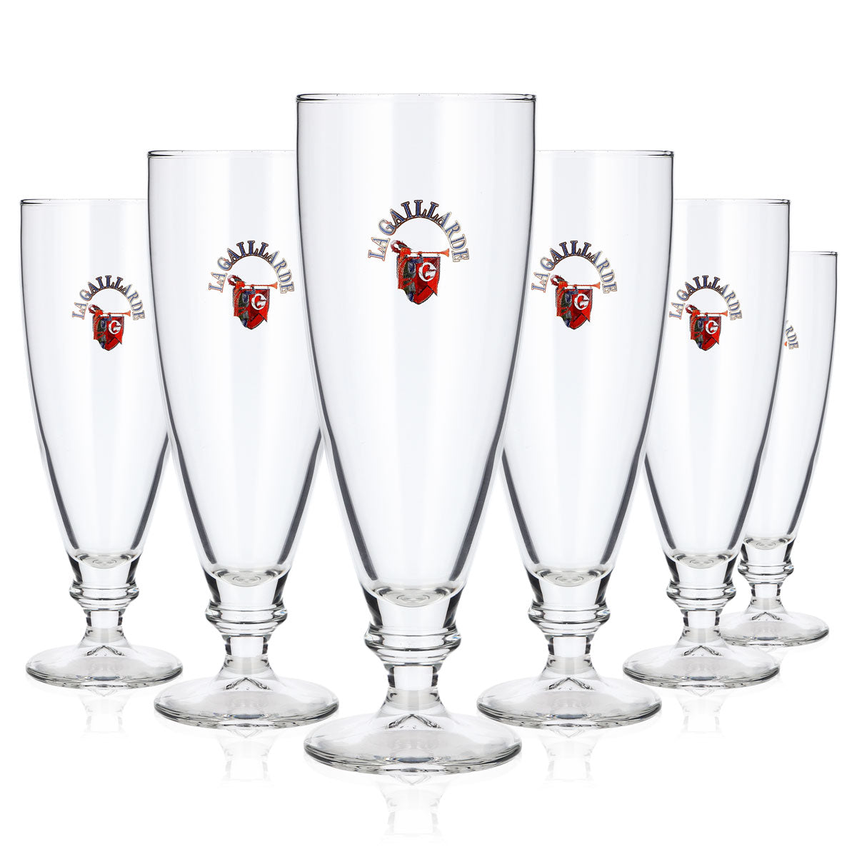 6 verres à bière La Gaillarde 0,37 l, forme tulipe, verres à bière en forme de coupe (lot de 6)