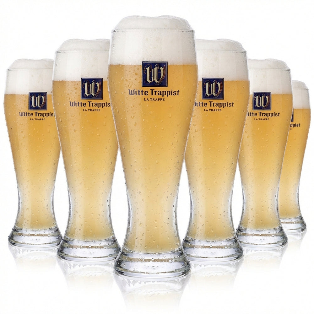 6x verre à bière La Trappe, verre à pied 0,3 l, verre à bière blanche Witte Trappist Sahm Perlsee