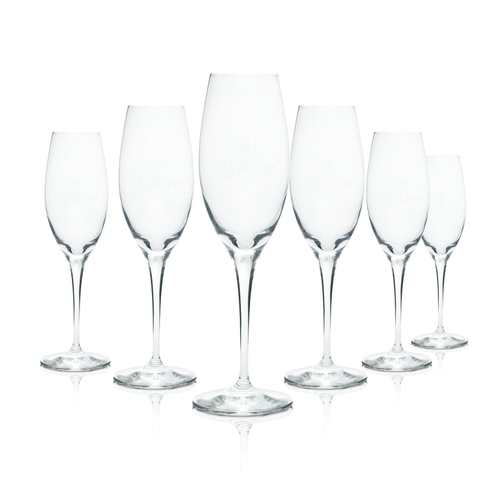6x Lanson Verre 0,1 l Flûte à champagne Verres calibrés Gastronomie Champagne Secco Bar