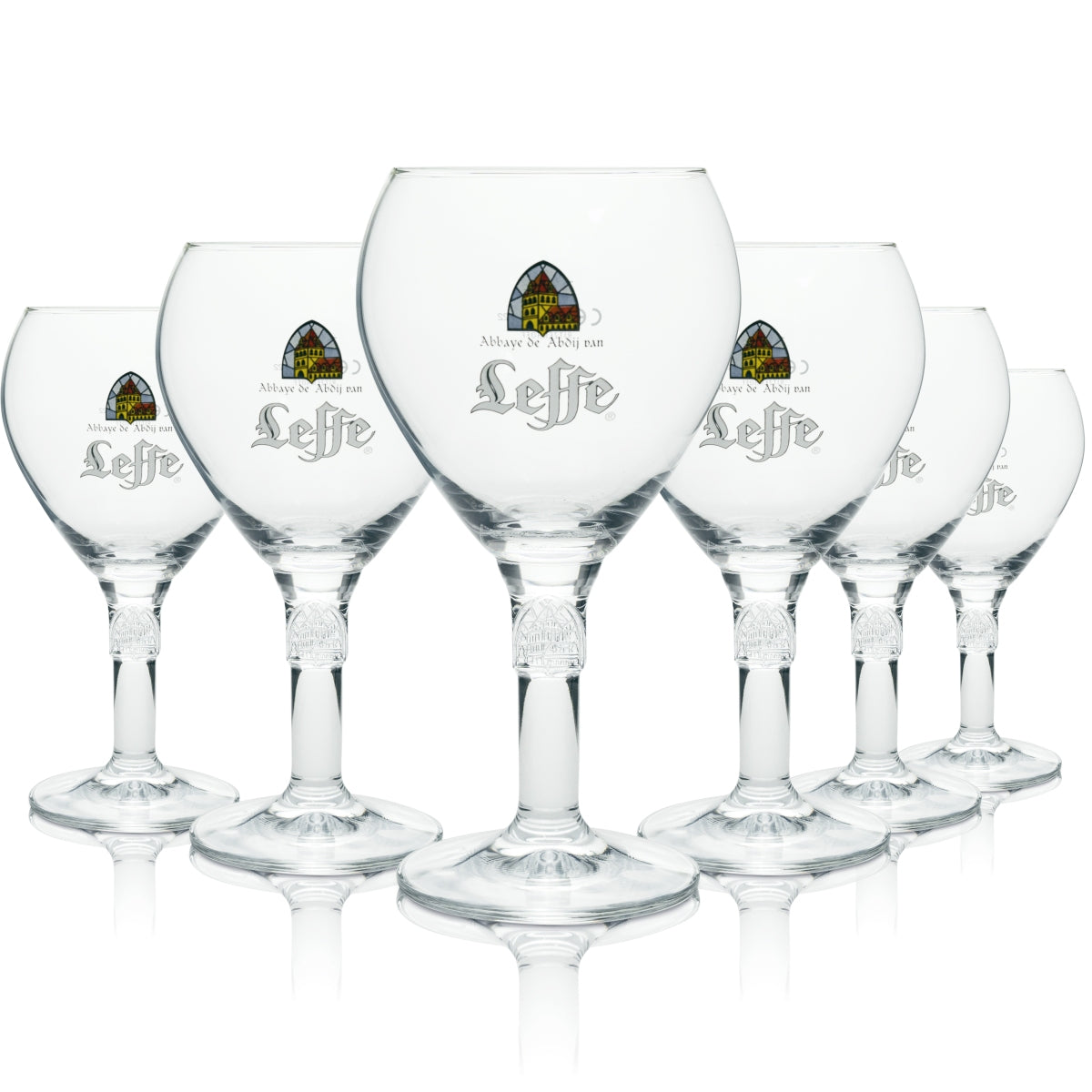 6x verre à bière Leffe 0,25 l Nouveau Verres à pied Bière d'abbaye Belgique Bar Drinks