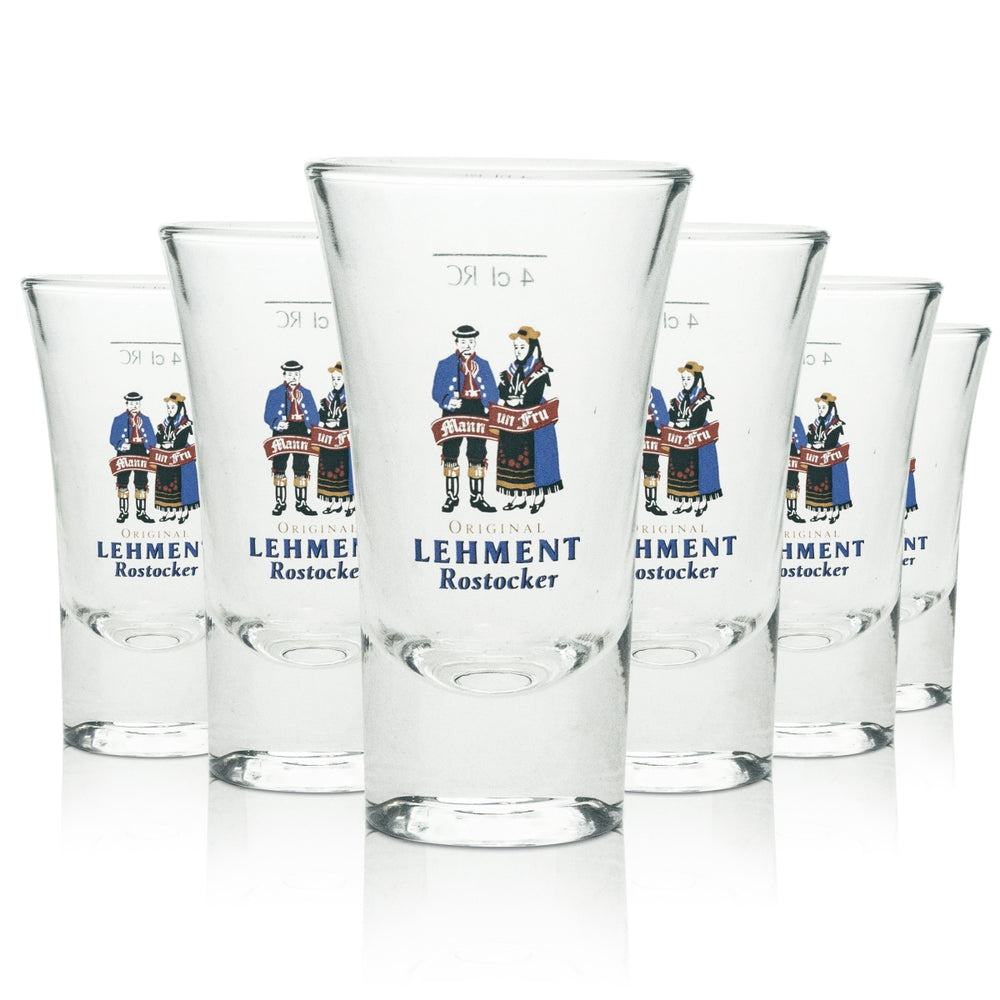 6x verre à schnaps Lehment homme et femme 4 cl