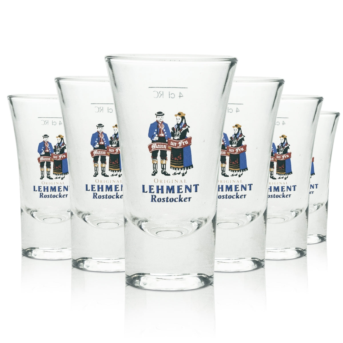 6x verre à schnaps Lehment homme et femme 4 cl