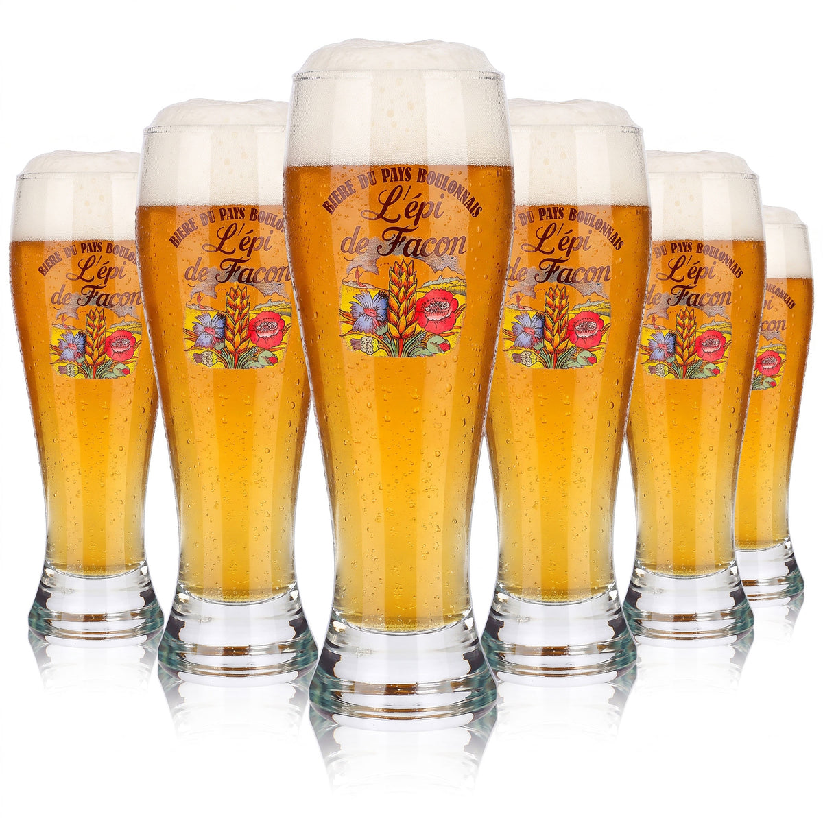 6 verres à bière Lépi de Facon, verres à bière de type coupe, 0,25 l (lot de 6)
